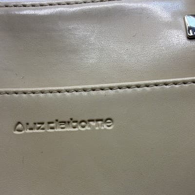 Vintage Liz Claiborne Beige Crossbody Bag Zip Closure Detachable Strap - Thumbnail 2