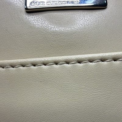 Vintage Liz Claiborne Beige Crossbody Bag Zip Closure Detachable Strap - Thumbnail 3