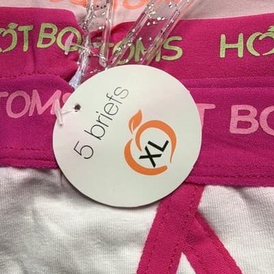 Hot Bottoms Brief Panties 5 Pack XL Peach Print MPN 158370H5-S567 - Thumbnail 3