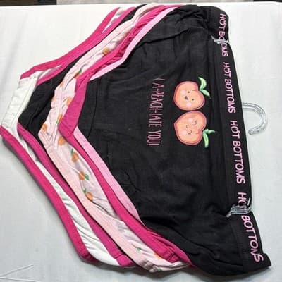 Hot Bottoms Brief Panties 5 Pack XL Peach Print MPN 158370H5-S567 - Thumbnail 4