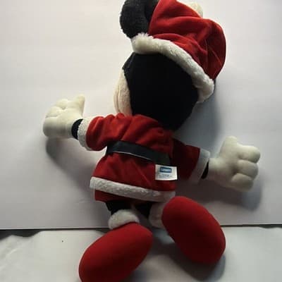 Playskool Disney Christmas Mickey Mouse Plush Santa Outfit 1988 MPN 70718 - Thumbnail 4