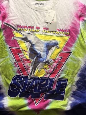 Staple Pigeon Shirt World Renown Tie Dye Men’s Medium - Thumbnail 2