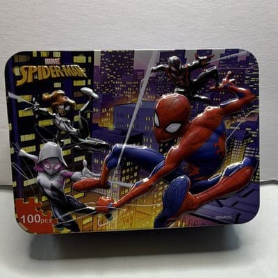 Disney Marvel Spider-Man 100-Piece Jigsaw Puzzle Tin Case - 2018