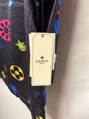 Set of two Saints Studio Men's Mesh Sleeveless Tank Graphic Print Multicolor M - Thumbnail 3