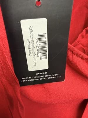 PLT Plus Red Bodycon Dress – Ruched Cut-Out with Balloon Sleeves SIZE 18 - Thumbnail 5