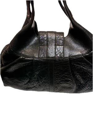Bvlgari Leather Handbag Black Used Authentic Ladies Tote - Thumbnail 7