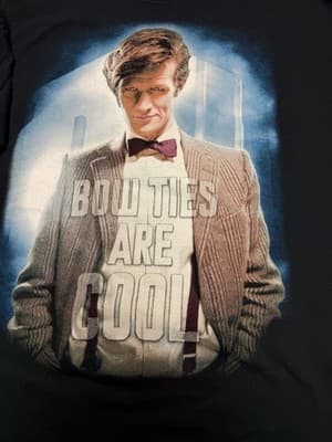 Doctor Who - “Bow Ties Are Cool” - 2012 Black Shirt - M - Ripple Junction - Thumbnail 2