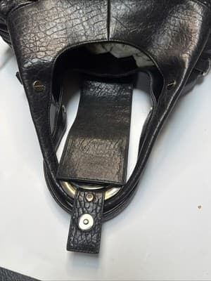 Bvlgari Leather Handbag Black Used Authentic Ladies Tote - Thumbnail 14