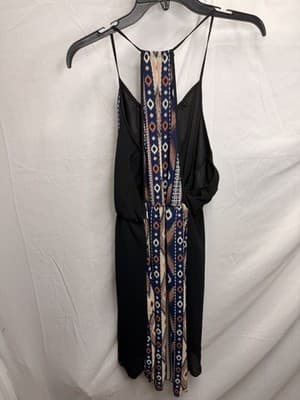 Maurices Short Maxi Dress M Navy Colorful Boho Tank Top Halter Summer Artsy - Thumbnail 3