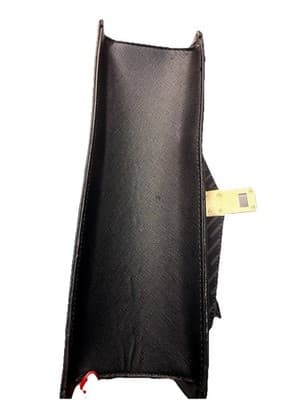 ALDO Colorblock Satchel Top Handle Bag Black Beige White Gold Chain Lock Medium - Thumbnail 4