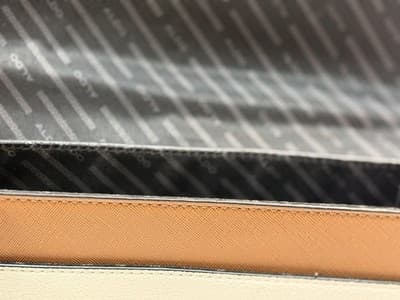 ALDO Colorblock Satchel Top Handle Bag Black Beige White Gold Chain Lock Medium - Thumbnail 9