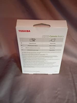 Toshiba Canvio Basics 2TB Portable External HDD USB Hard Drive, Black - Thumbnail 2