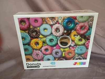 JOYIN Donuts 1000-Piece Interlocking Cardboard Jigsaw Puzzle 70cm x 50cm