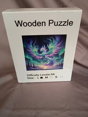 Wooden Puzzle Box Fantasy Phoenix Multicolor Difficulty Level 5A