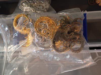 Mixed Lot Jewelry Making Beads & Charms in Organizer Box, Multicolor - Thumbnail 10