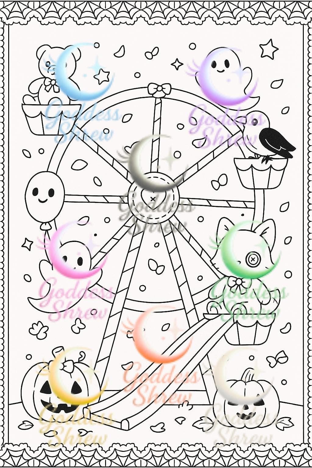 Creepy Coloring Book Vol. 2 | Spooky Kawaii (PDF) - Thumbnail 3