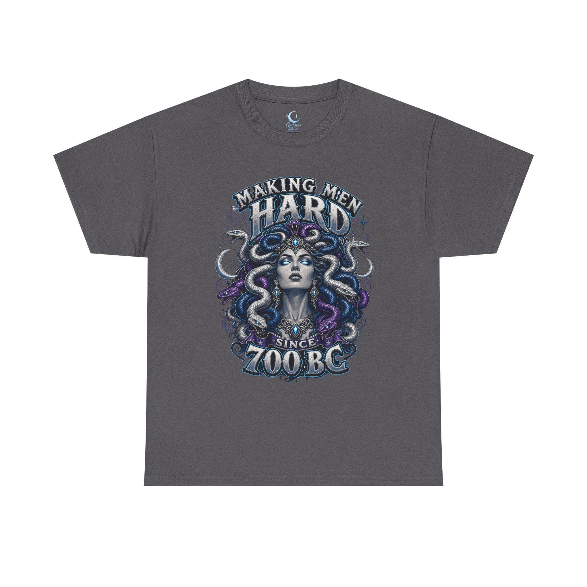 Medusa Gorgon Shirt Mythology Graphic Tee Making Men Hard Since 700 B C Gothic Fantasy Snake Goddess Shirt Dark Feminine Power Tee - Thumbnail 9