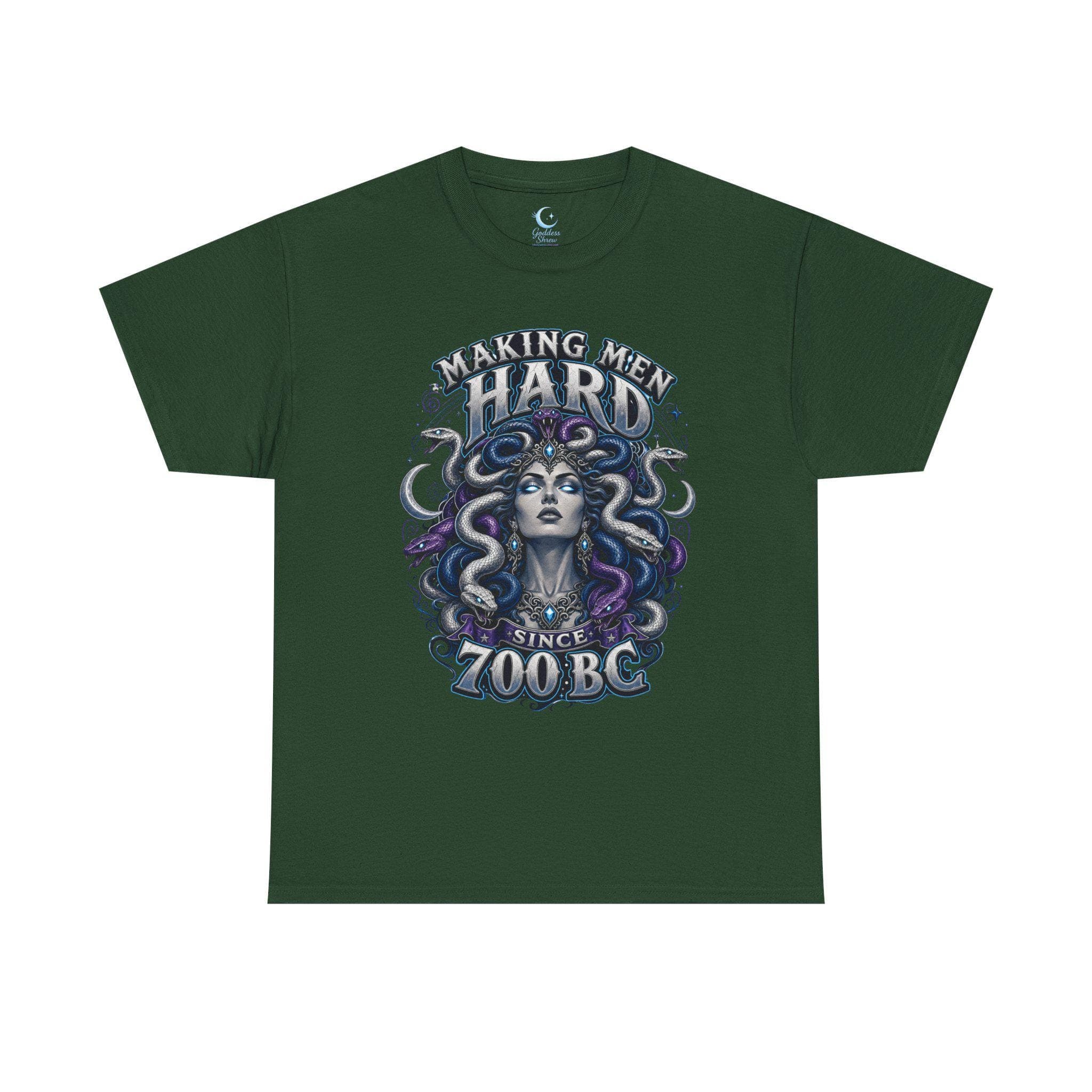 Medusa Gorgon Shirt Mythology Graphic Tee Making Men Hard Since 700 B C Gothic Fantasy Snake Goddess Shirt Dark Feminine Power Tee - Thumbnail 8