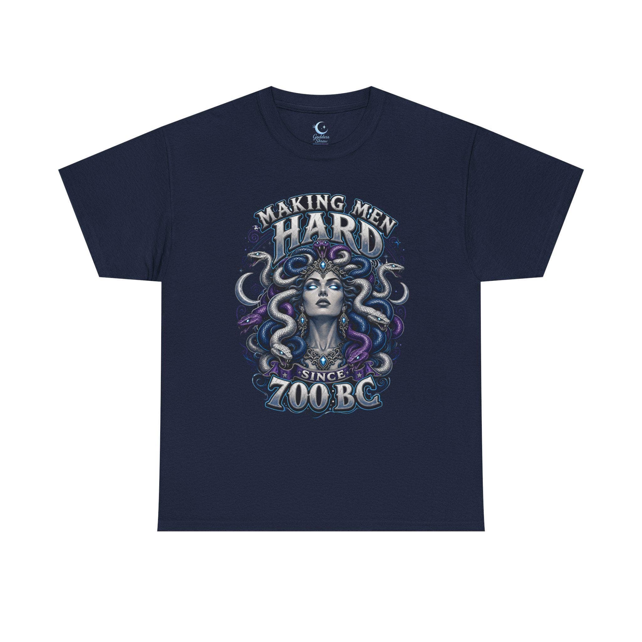 Medusa Gorgon Shirt Mythology Graphic Tee Making Men Hard Since 700 B C Gothic Fantasy Snake Goddess Shirt Dark Feminine Power Tee - Thumbnail 3