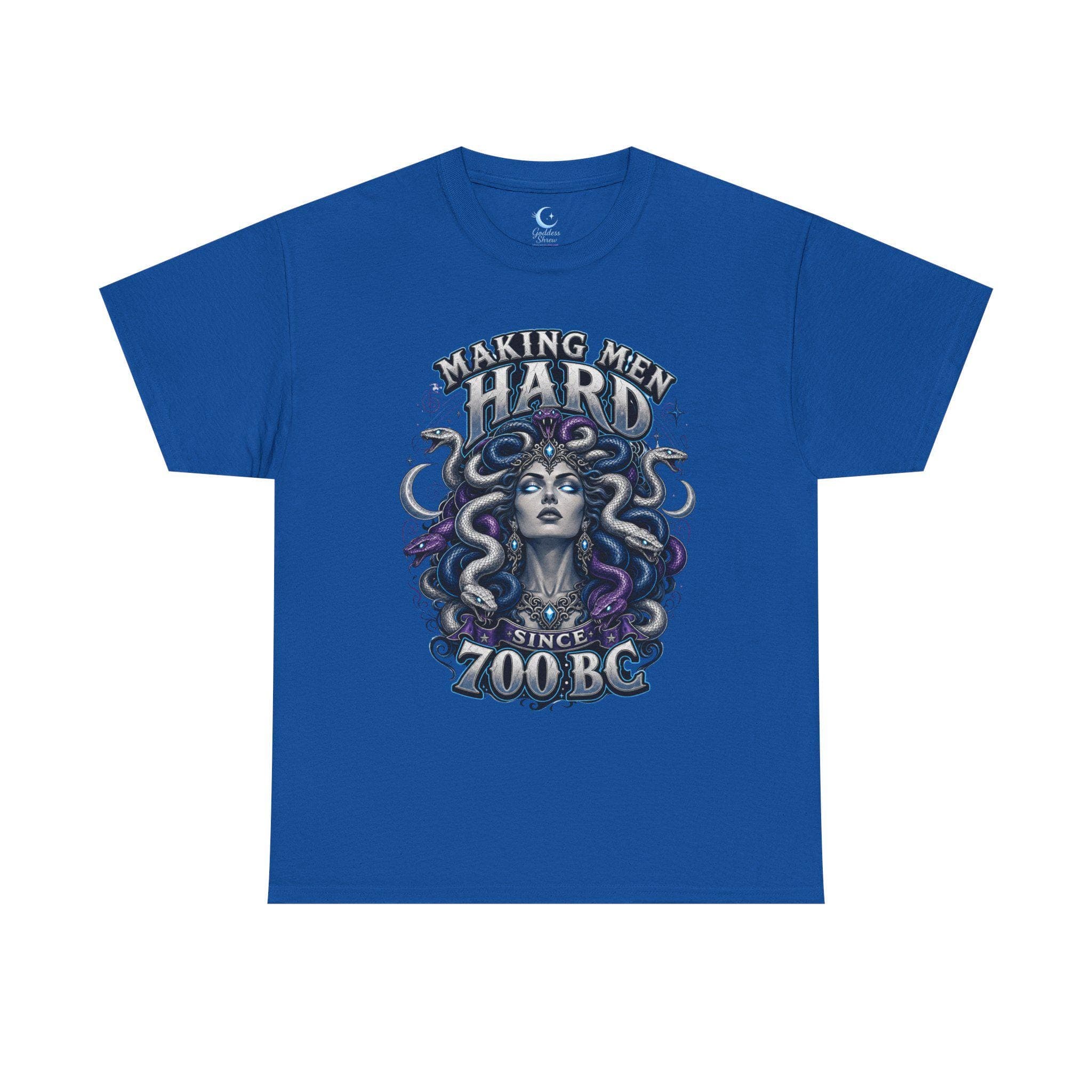 Medusa Gorgon Shirt Mythology Graphic Tee Making Men Hard Since 700 B C Gothic Fantasy Snake Goddess Shirt Dark Feminine Power Tee - Thumbnail 2