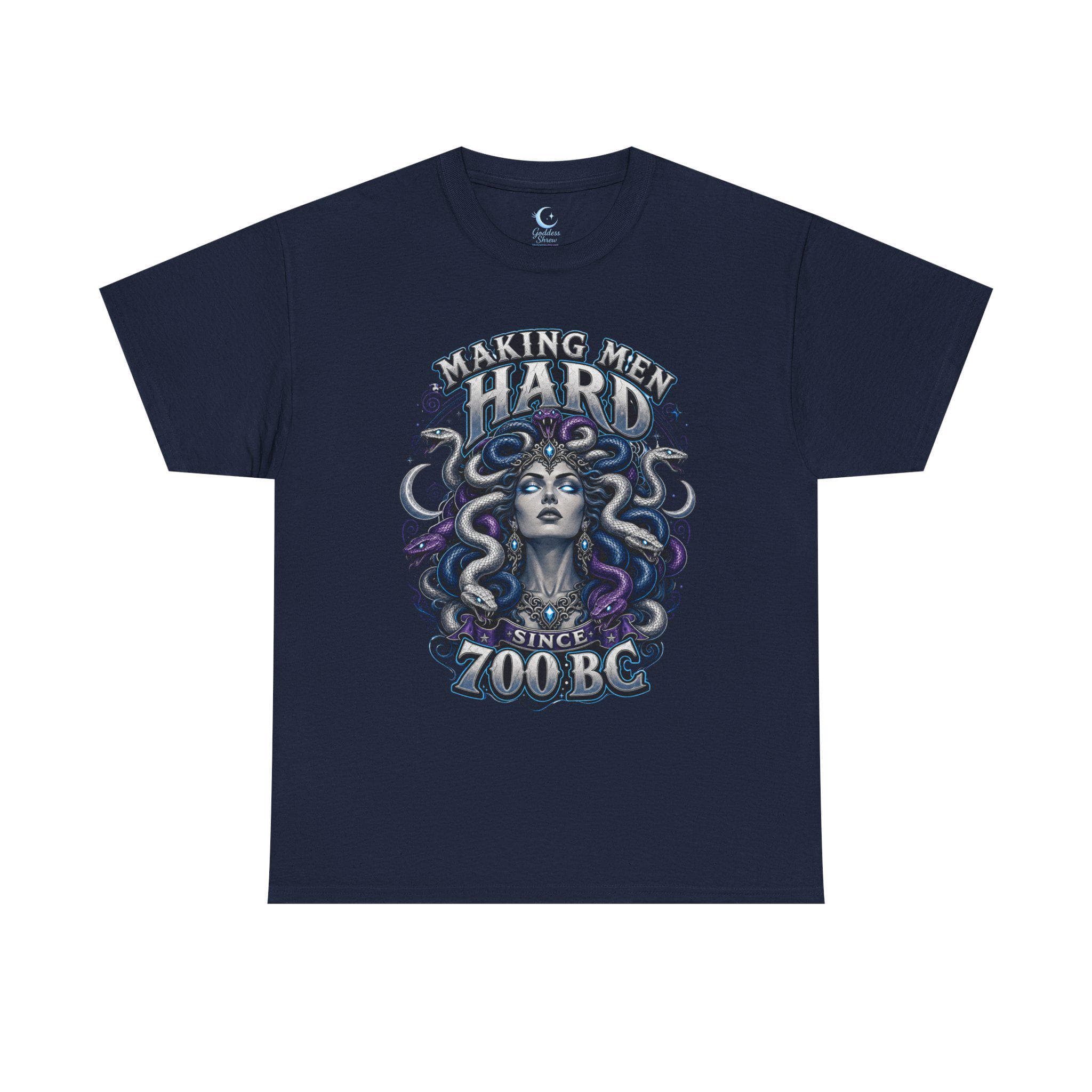 Medusa Shirt Mythology Graphic Tee Making Men Hard Since 700 B C Gothic Fantasy Snake Goddess Shirt Dark Feminine Power Tee - Thumbnail 3