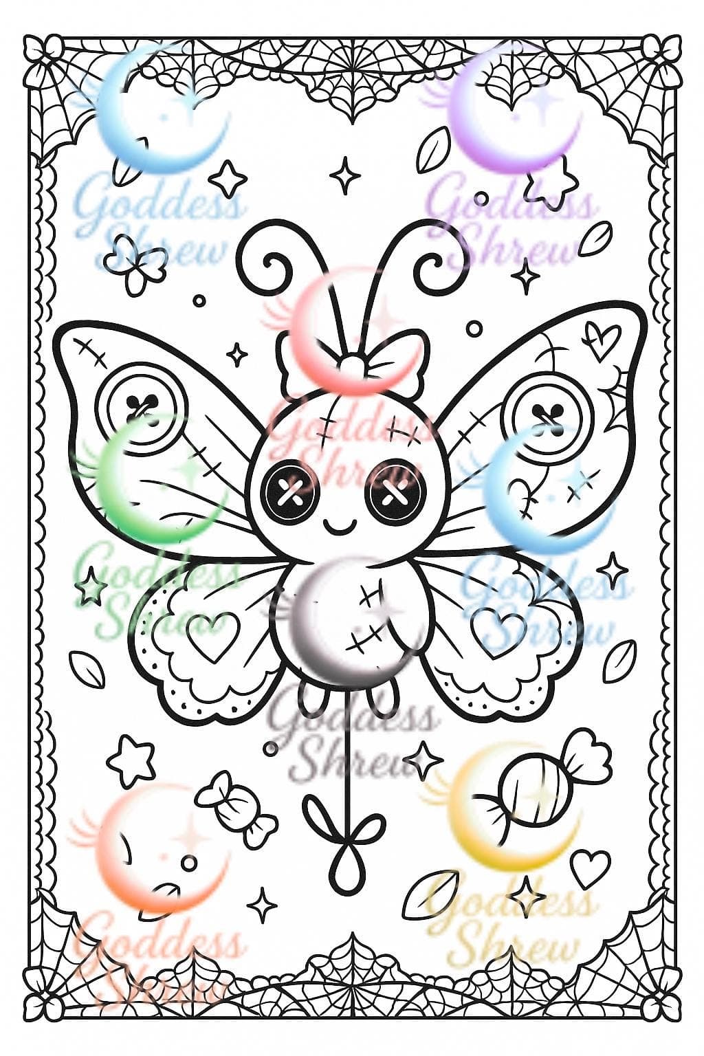 Creepy Coloring Book Vol. 2 | Spooky Kawaii (PDF) - Thumbnail 2