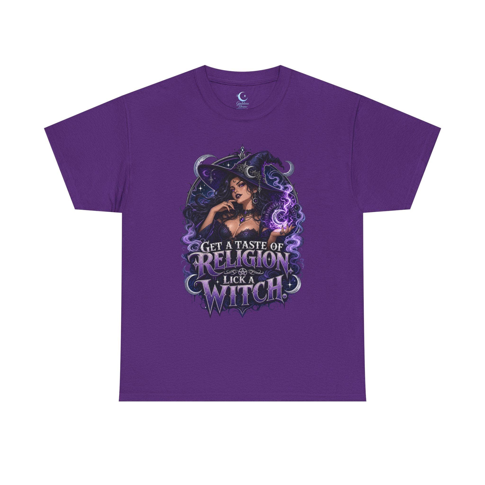 Lick a Witch Shirt Get a Taste of Religion Witchy Graphic Tee Gothic Humor Shirt Dark Feminine Witch Shirt Spooky Cute Tee - Thumbnail 3