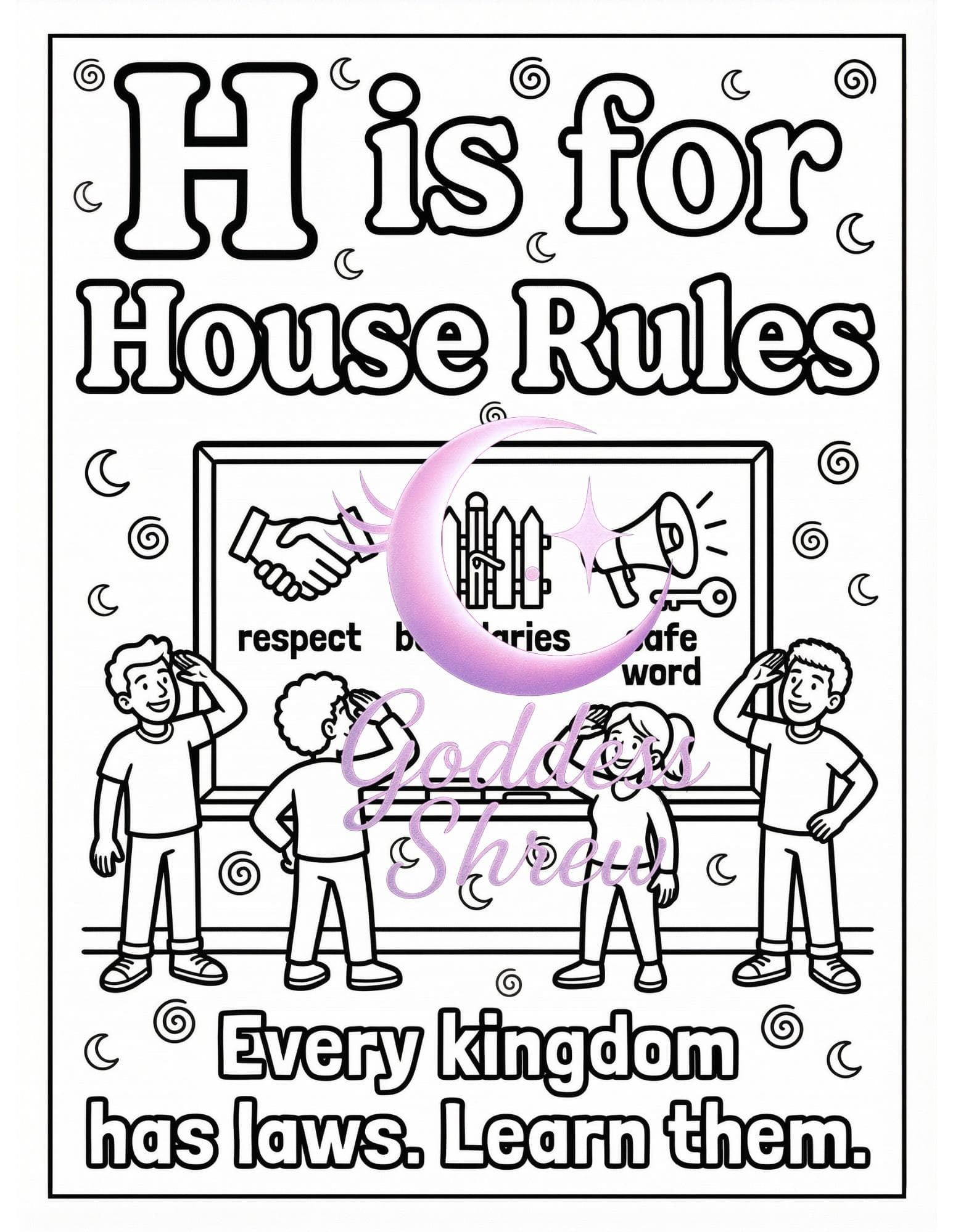 ABC Swinger Lifestyle Coloring Book | Adult Kink Education Coloring Pages | Ethical Non-Monogamy | Printable PDF - Thumbnail 3