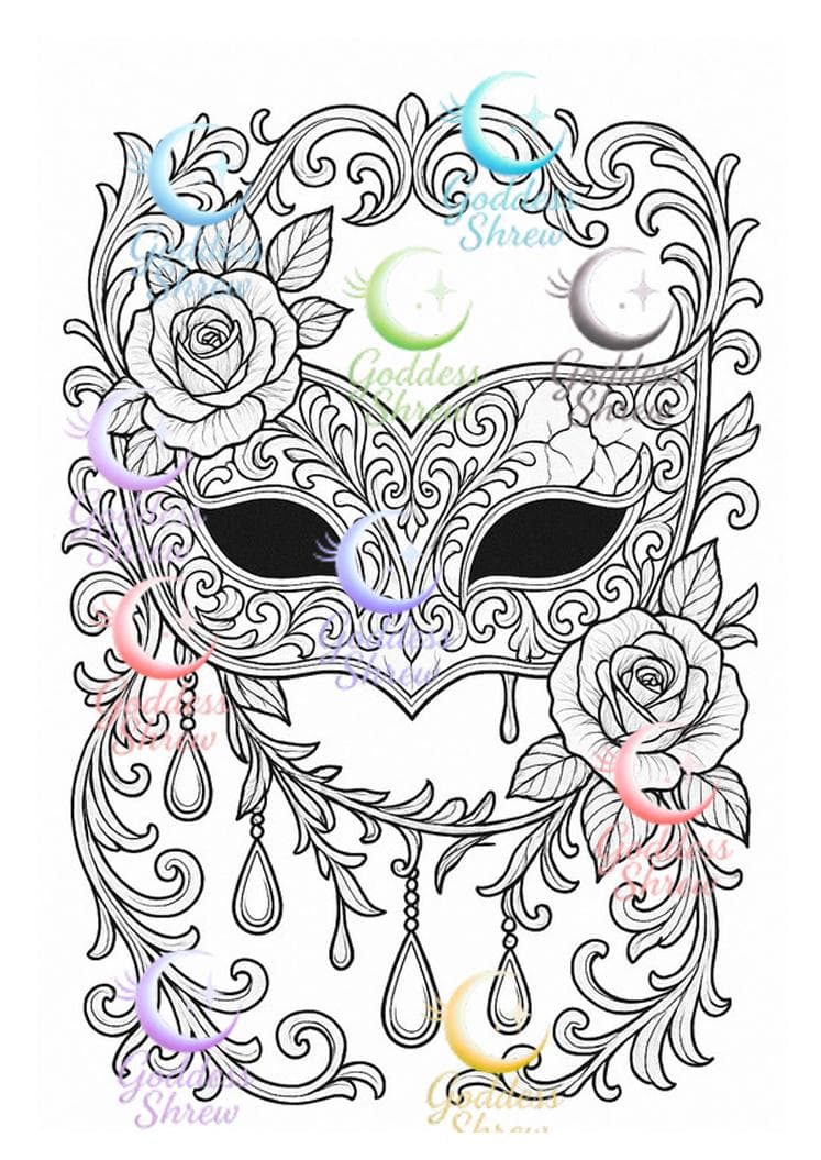 Gothic Adult Coloring Book: Beautiful Blood, Volume 2 (Digital Download) - Thumbnail 4