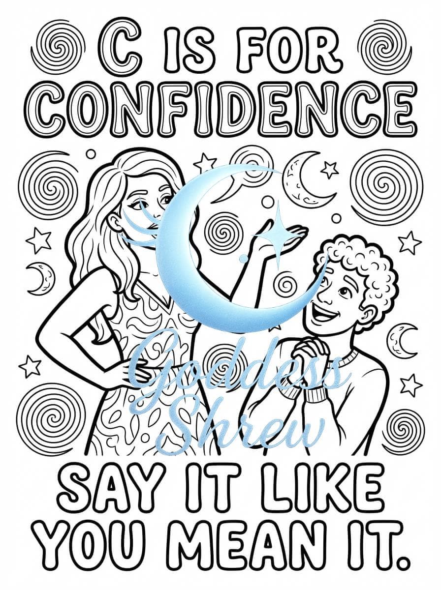 ABCs of Dirty Talk Adult Coloring Book, Sensual Communication, Kinky Gift - Thumbnail 4