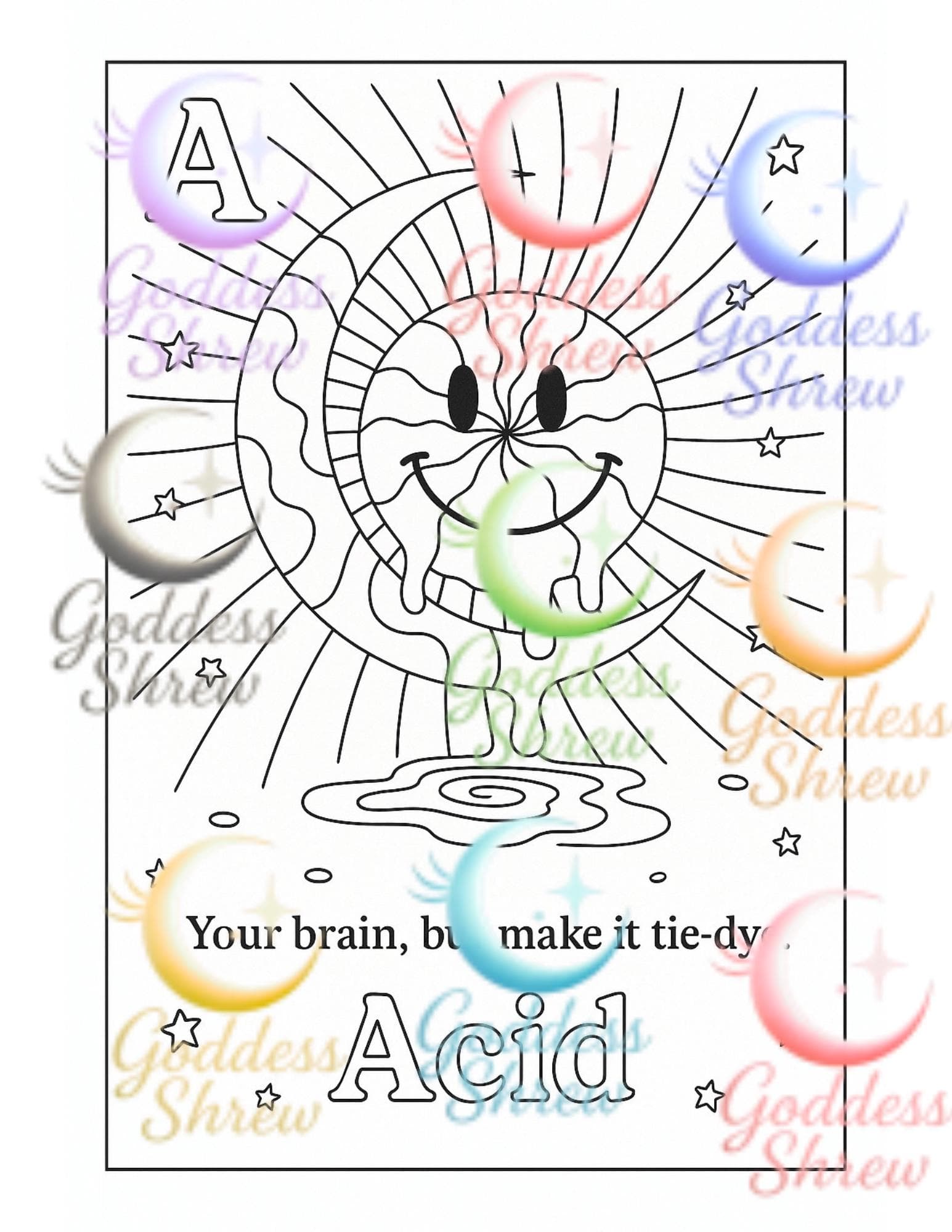 ABCs of Drugs Coloring Book | Funny Adult Satire (Digital Download) - Thumbnail 3