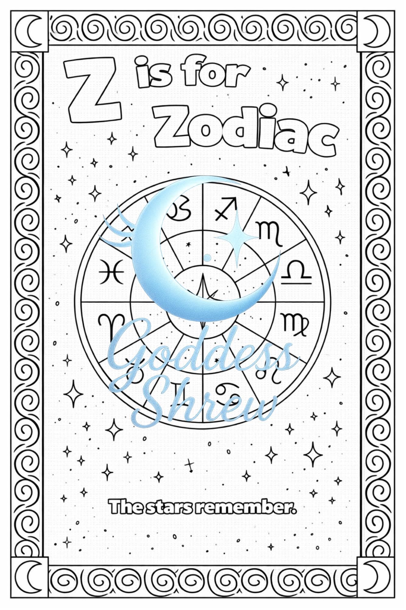 ABCs of Witchcraft Coloring Book for Adults Wiccan Magical A to Z Pages - Thumbnail 4