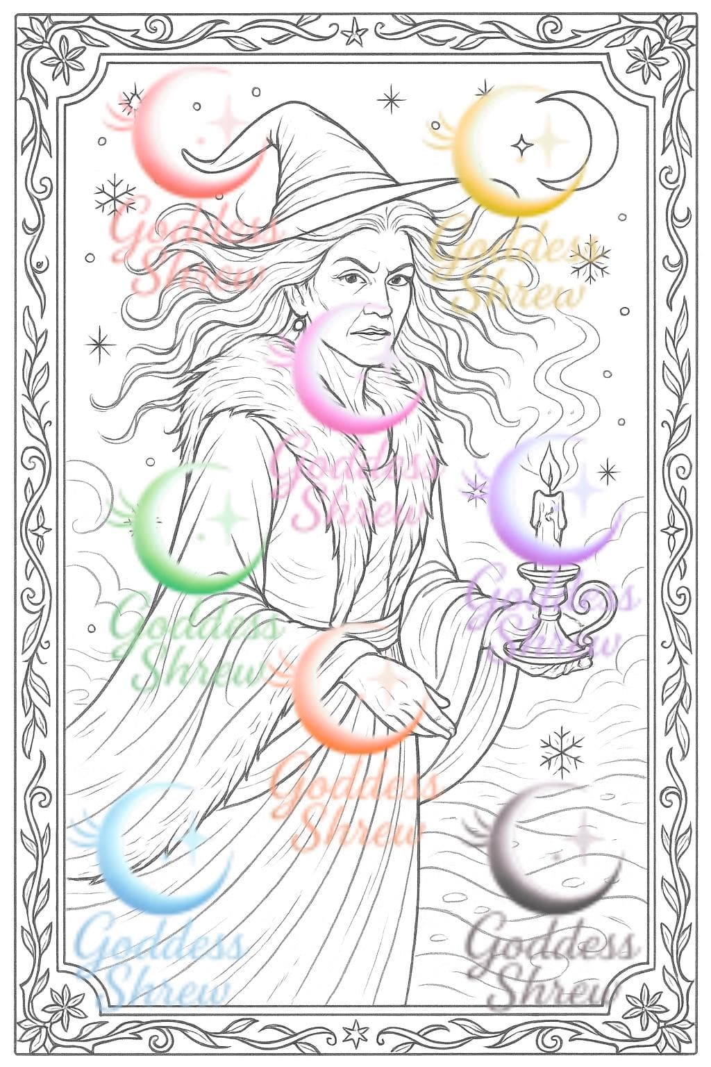 Witch Coloring Book | Volume 3, Goddess Shrew (Digital Download PDF) - Thumbnail 2
