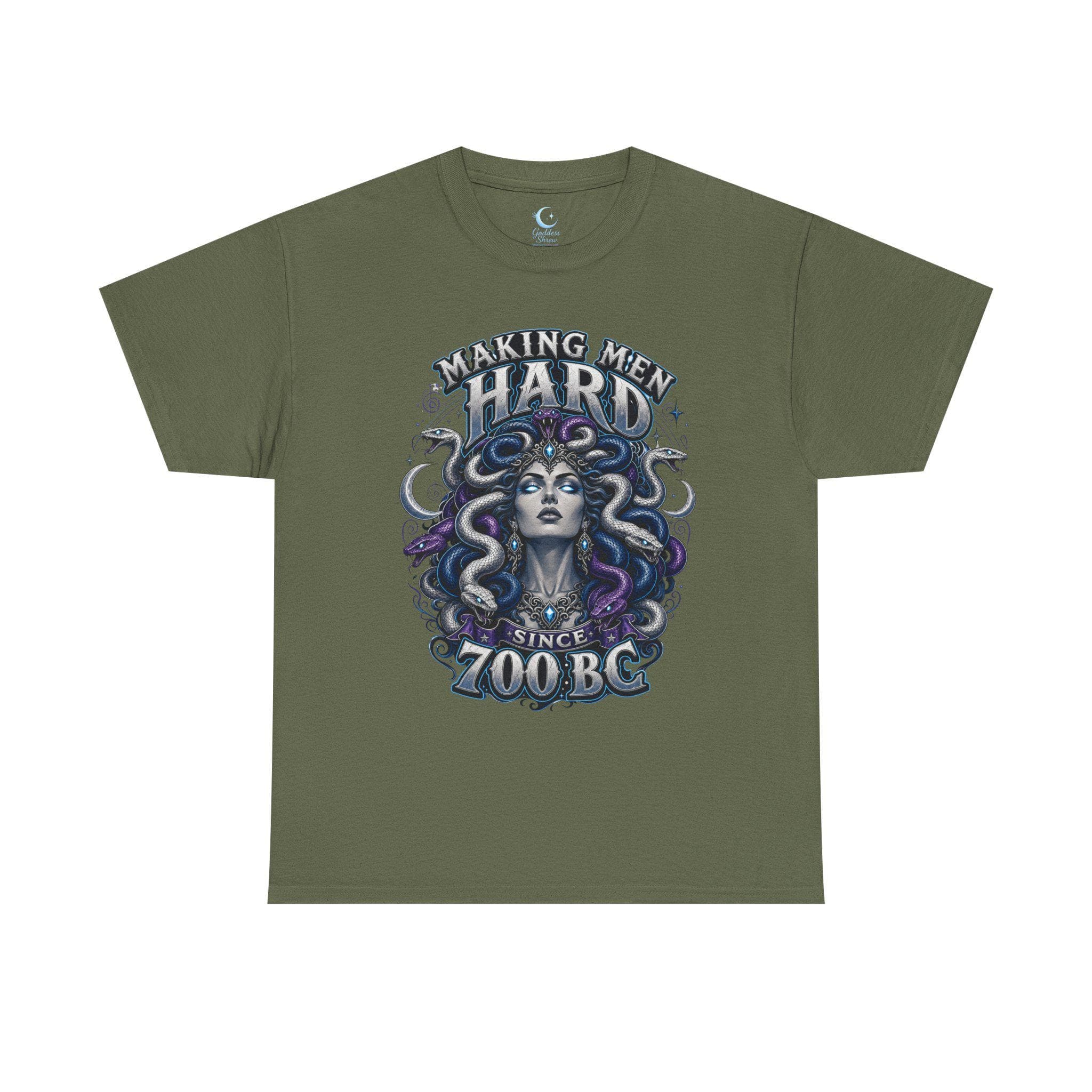 Medusa Shirt Mythology Graphic Tee Making Men Hard Since 700 B C Gothic Fantasy Snake Goddess Shirt Dark Feminine Power Tee - Thumbnail 7