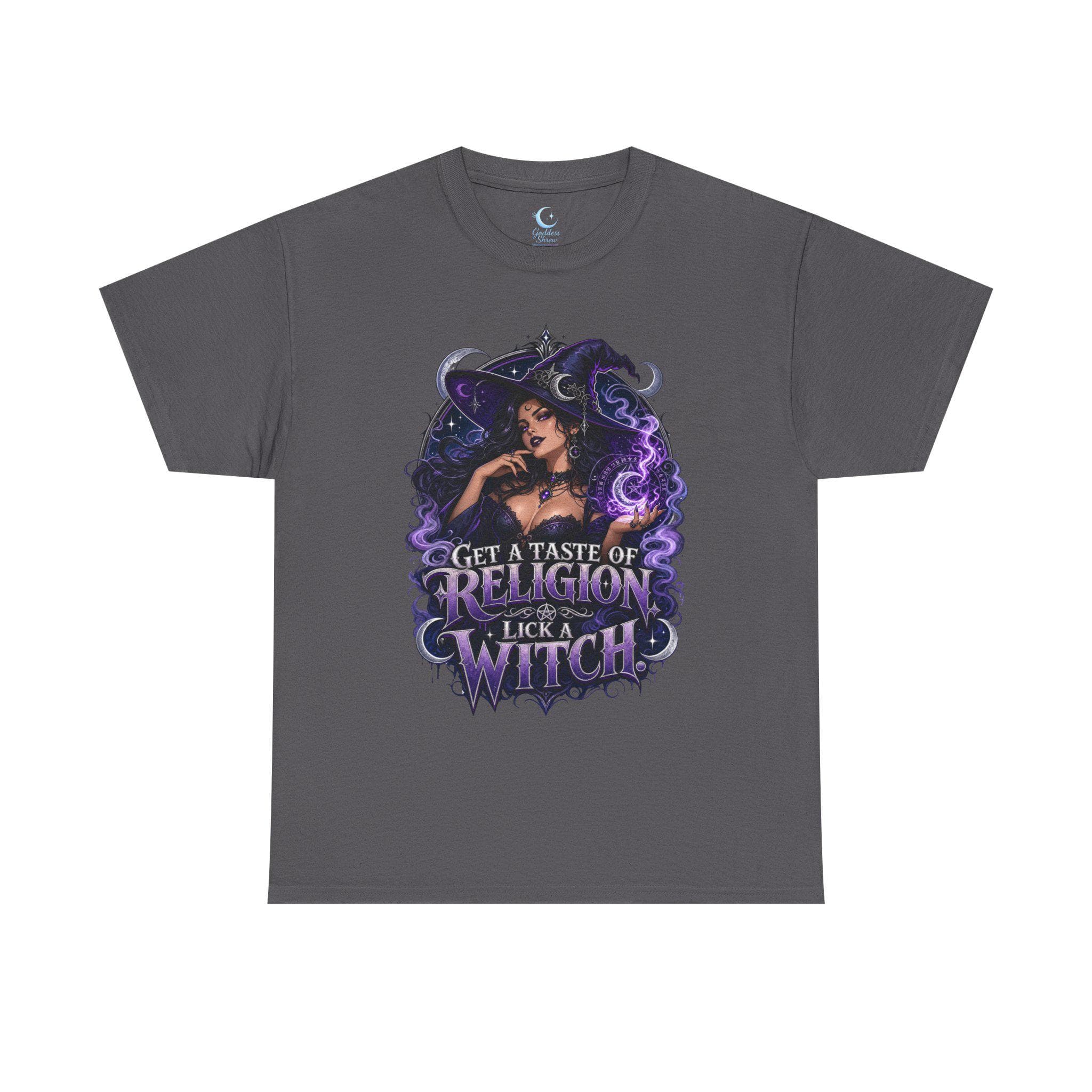 Lick a Witch Shirt Get a Taste of Religion Witchy Graphic Tee Gothic Humor Shirt Dark Feminine Witch Shirt Spooky Cute Tee - Thumbnail 9