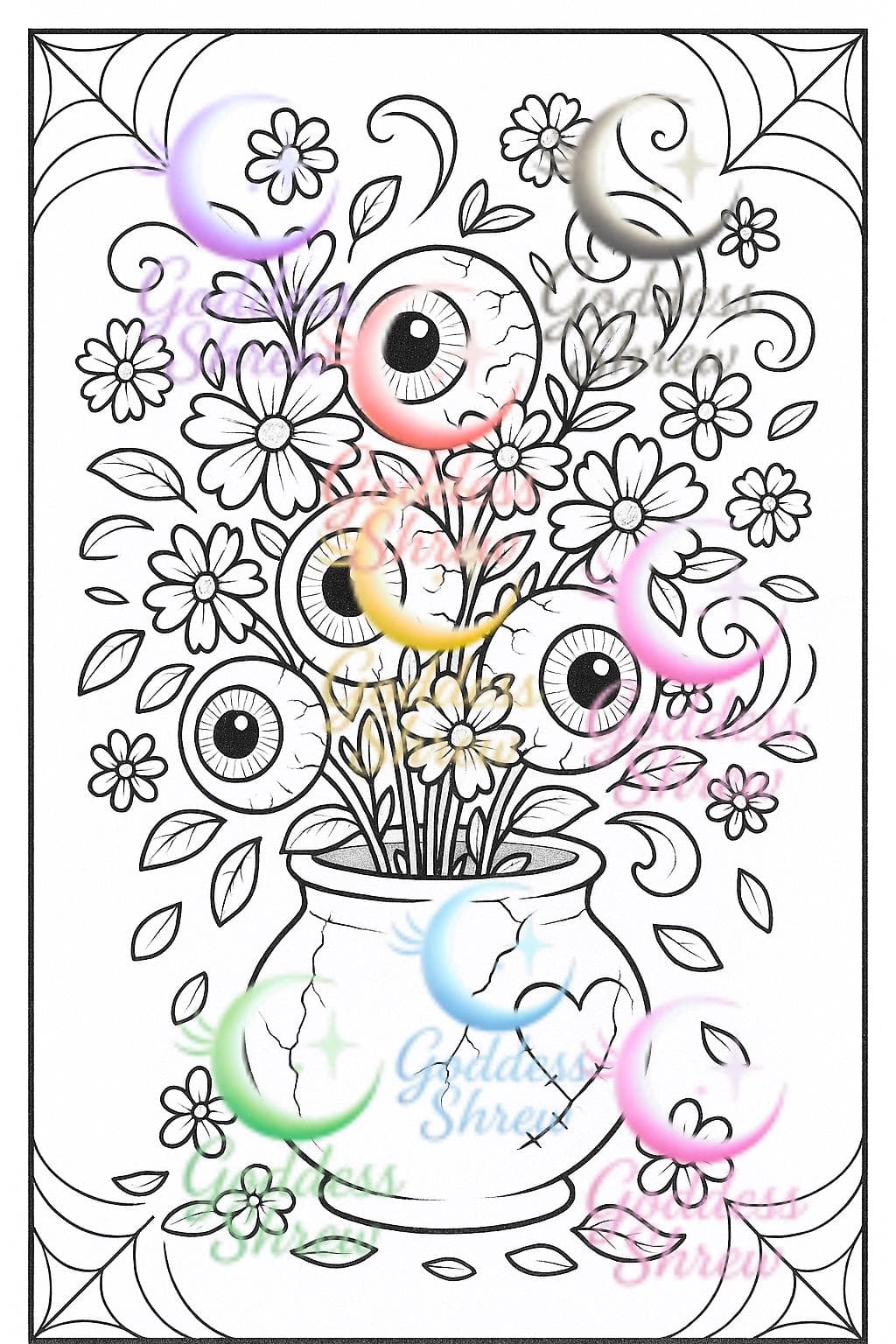 Creepy Coloring Book Vol. 3 | Gothic Kawaii (PDF) - Thumbnail 2