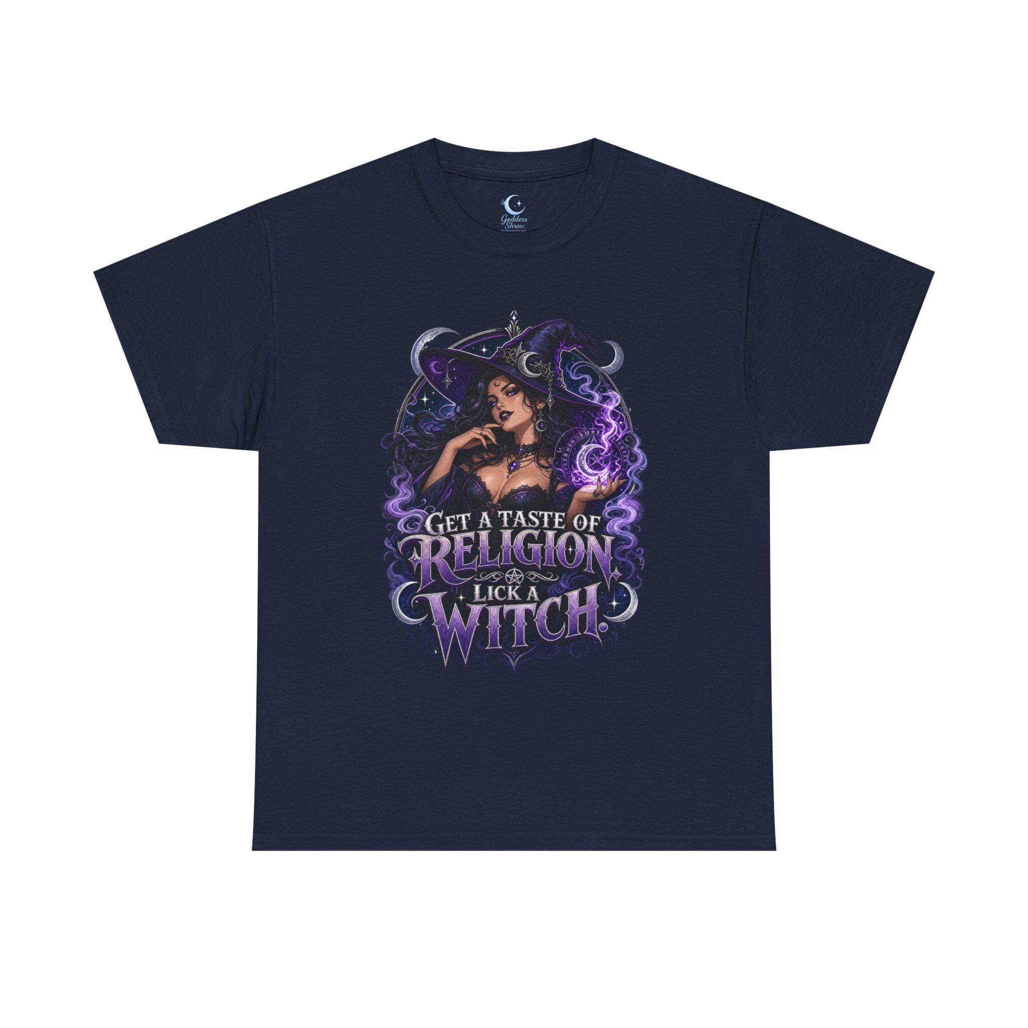 Lick a Witch Shirt Get a Taste of Religion Witchy Graphic Tee Gothic Humor Shirt Dark Feminine Witch Shirt Spooky Cute Tee - Thumbnail 2