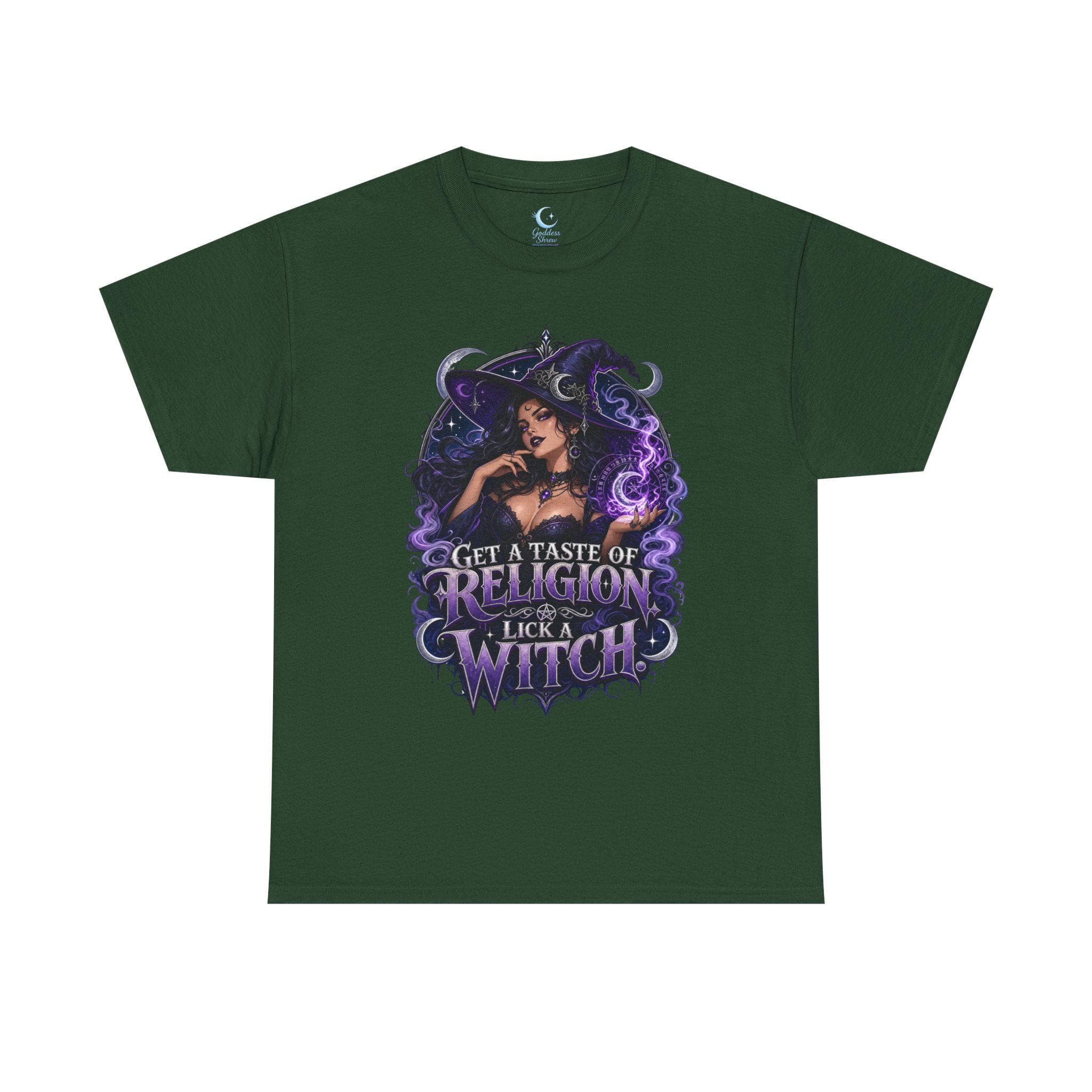 Lick a Witch Shirt Get a Taste of Religion Witchy Graphic Tee Gothic Humor Shirt Dark Feminine Witch Shirt Spooky Cute Tee - Thumbnail 8