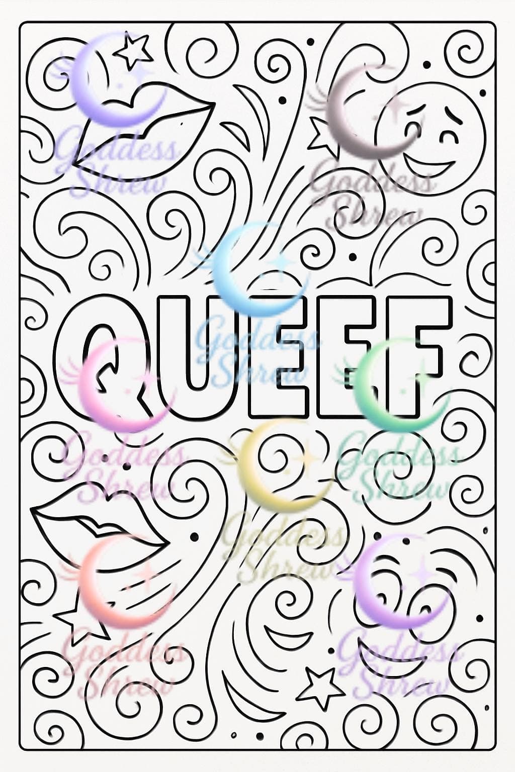 Swearing ABCs Adult Coloring Book | Funny Curse Words (Digital Download) - Thumbnail 3