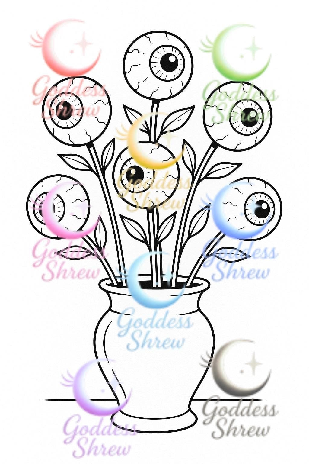 Creepy Coloring Book | Spooky Kawaii Art (PDF Vol. 1 - Thumbnail 3