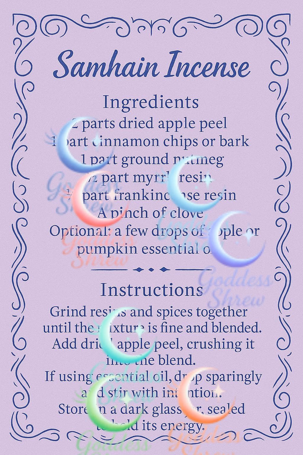 Samhain Grimoire Pages: Witchy Rituals, Recipes, Divination (PDF Download) - Thumbnail 4