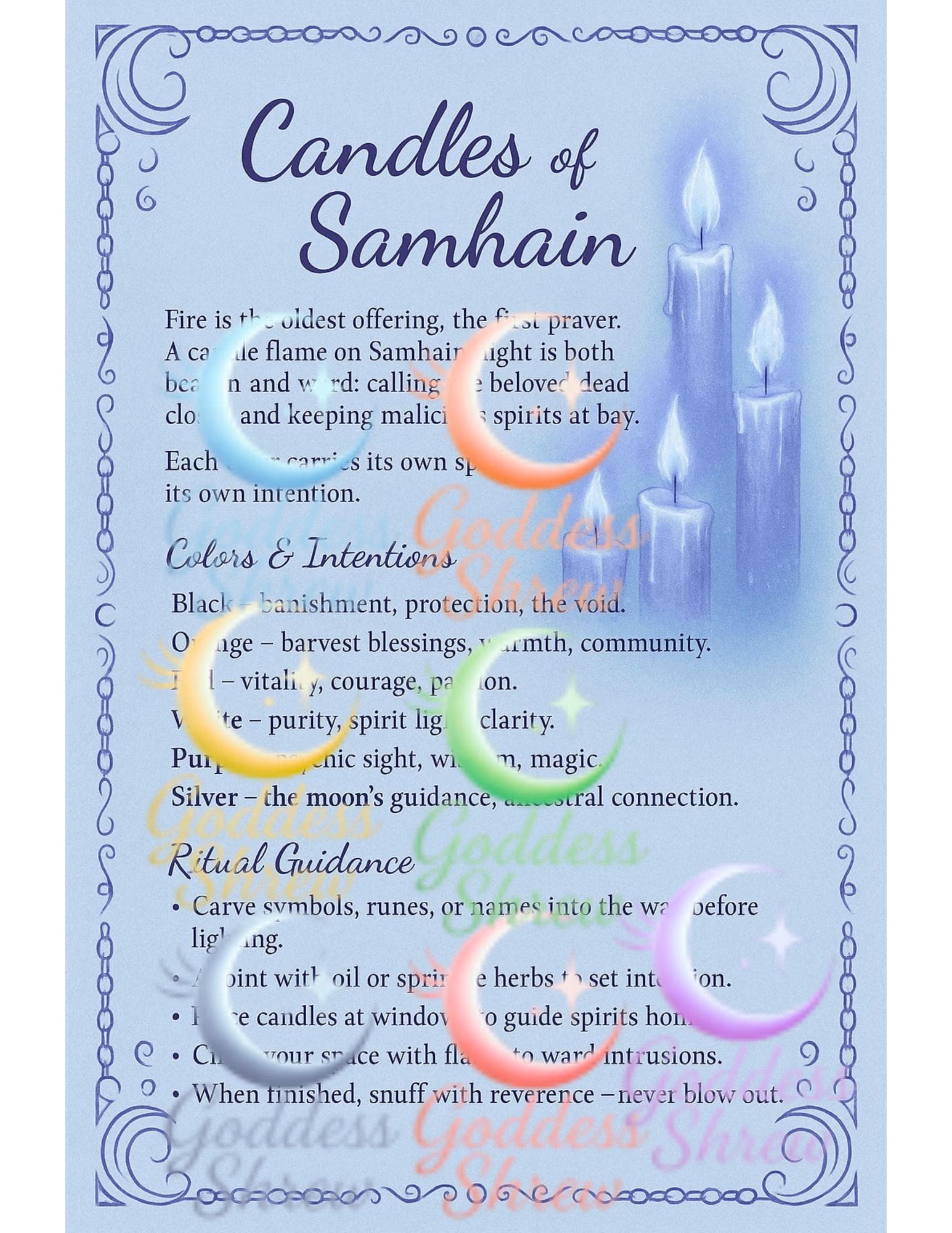 Samhain Grimoire Pages: Jars, Charms & Candles - Witchy Printable (Digital Download) - Thumbnail 2