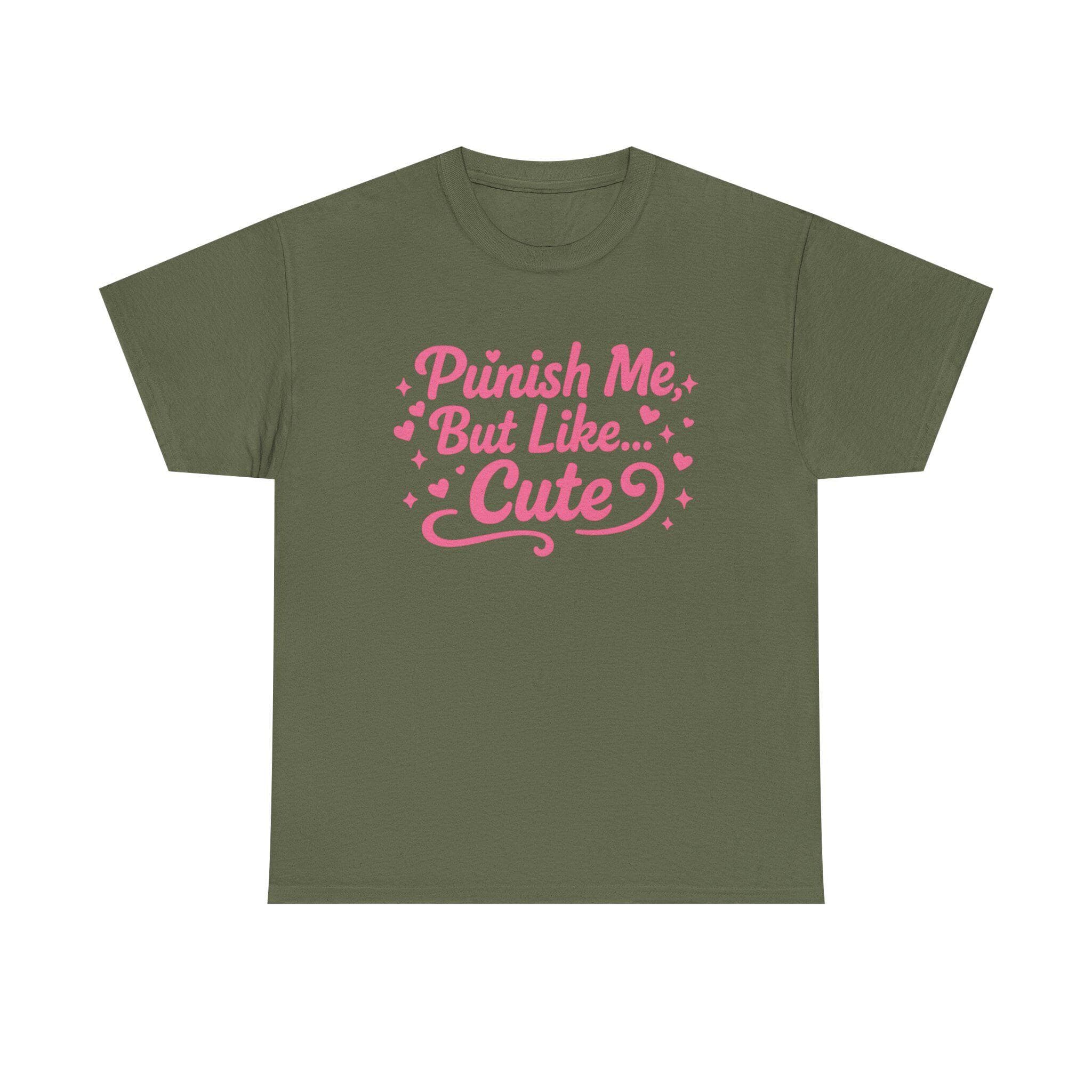 Punish Me But Cute Tee | Flirty Bratty Kink Humor Shirt | Playful Submissive Vibe Top for Mischief Lovers - Thumbnail 16