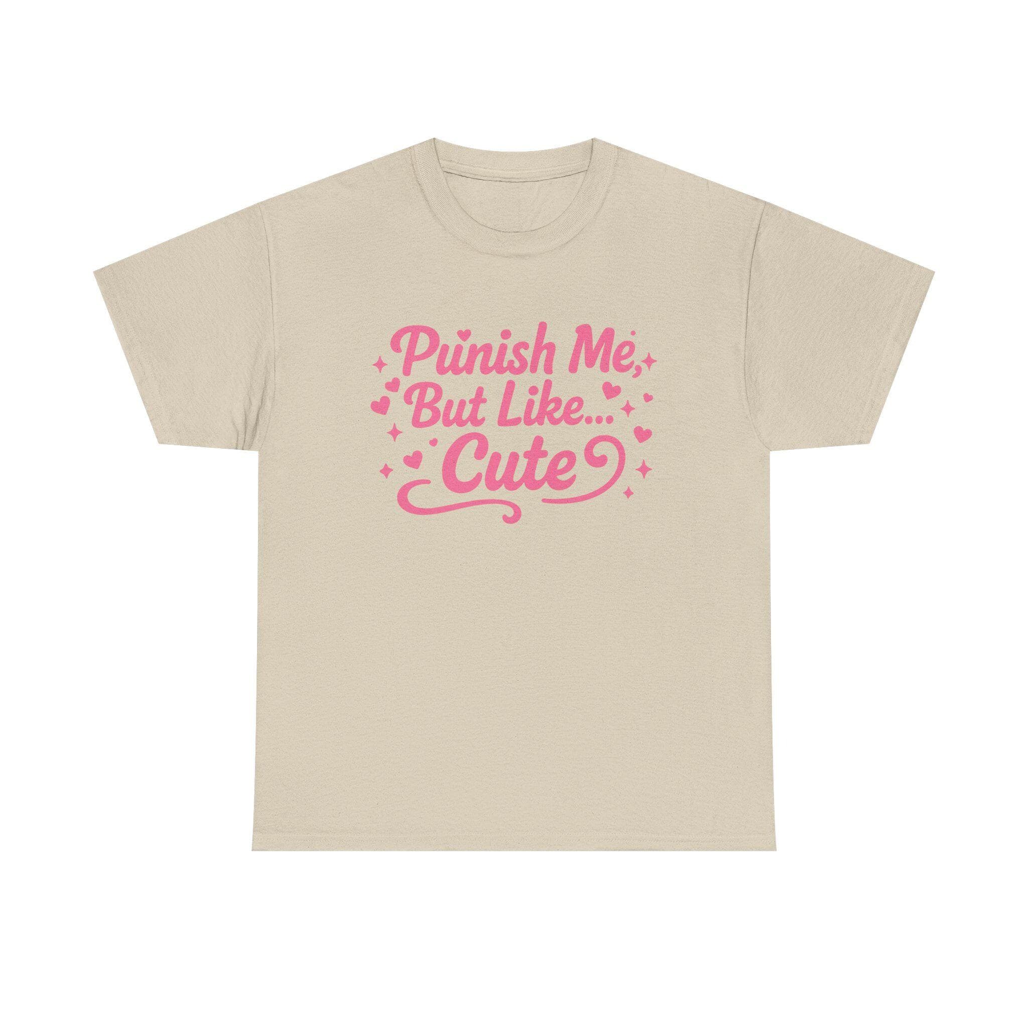 Punish Me But Cute Tee | Flirty Bratty Kink Humor Shirt | Playful Submissive Vibe Top for Mischief Lovers - Thumbnail 12