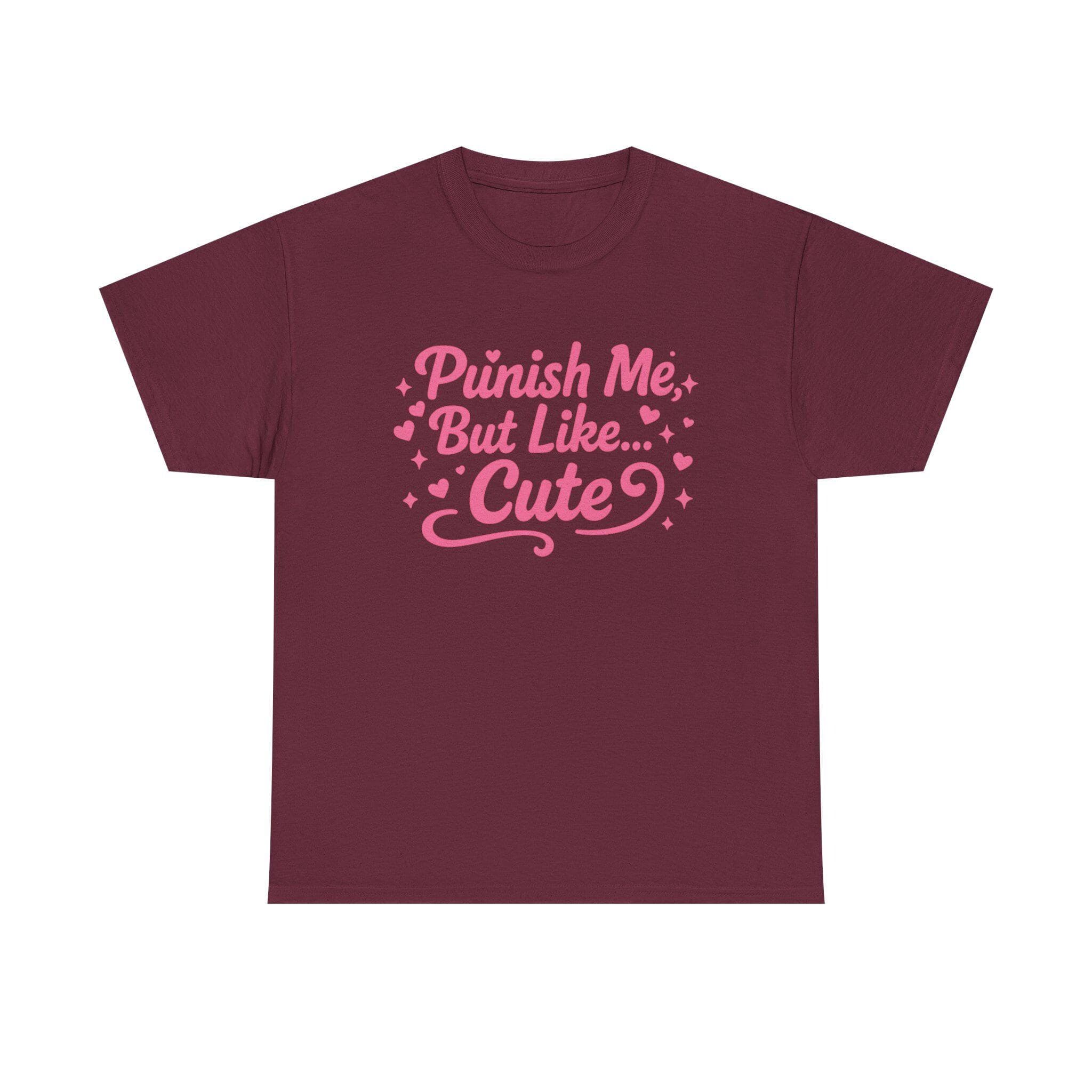 Punish Me But Cute Tee | Flirty Bratty Kink Humor Shirt | Playful Submissive Vibe Top for Mischief Lovers - Thumbnail 15