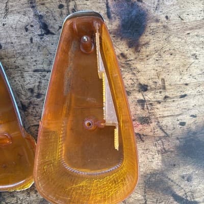 Vintage Hella VW Beetle Front Fender Turn Signal Lights OEM - Thumbnail 9