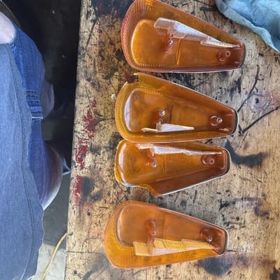 Vintage Hella VW Beetle Front Fender Turn Signal Lights OEM - Thumbnail 8