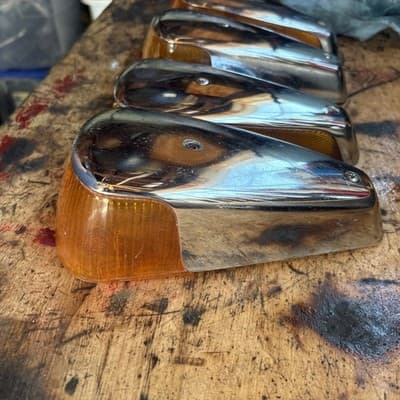 Vintage Hella VW Beetle Front Fender Turn Signal Lights OEM - Thumbnail 4