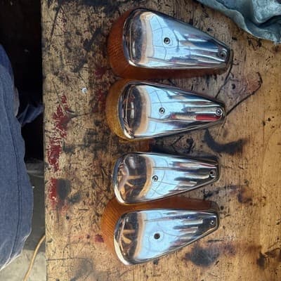 Vintage Hella VW Beetle Front Fender Turn Signal Lights OEM