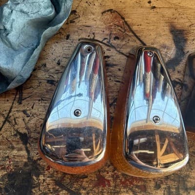 Vintage Hella VW Beetle Front Fender Turn Signal Lights OEM - Thumbnail 2